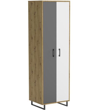 Bútor webáruház Vác Dunakeszi bútorboltok Szekrény Bari + Falipolc oak artisan/grafit/white