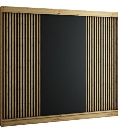 Bútor webáruház Vác Dunakeszi bútorboltok Szekrény Lamelo 250 Tölgy Artisan/fekete