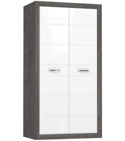 Bútor webáruház Vác Dunakeszi bútorboltok Szekrény Lenox ENXS821 fehér fény/beton