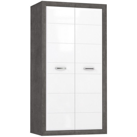 Bútor webáruház Vác Dunakeszi bútorboltok Szekrény Lenox ENXS821 fehér fény/beton