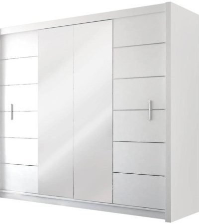 Bútor webáruház Vác Dunakeszi bútorboltok Szekrény Lizbona 2 203 cm fehér/füstös tükör