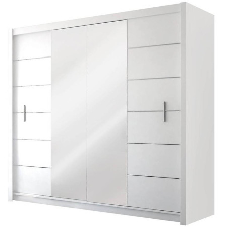 Bútor webáruház Vác Dunakeszi bútorboltok Szekrény Lizbona 2 203 cm fehér/füstös tükör