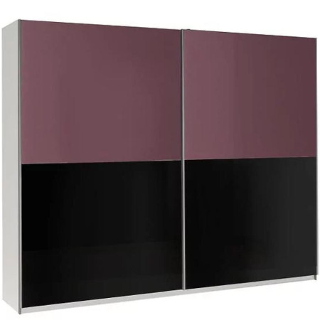 Bútor webáruház Vác Dunakeszi bútorboltok Szekrény Lux 11 lila fényes/fekete fényes 244 cm