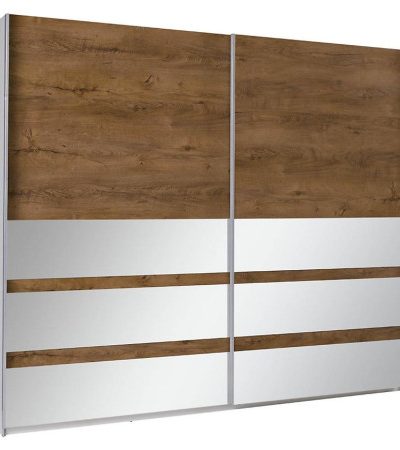Bútor webáruház Vác Dunakeszi bútorboltok Szekrény Lux 22 Tölgy burgundi /tükör 244 cm