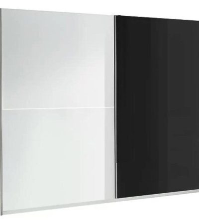 Bútor webáruház Vác Dunakeszi bútorboltok Szekrény Lux 2 fehér/fekete fényes 244 cm