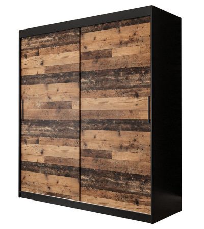Bútor webáruház Vác Dunakeszi bútorboltok Szekrény Old Wood T 180 Fekete/Old Style