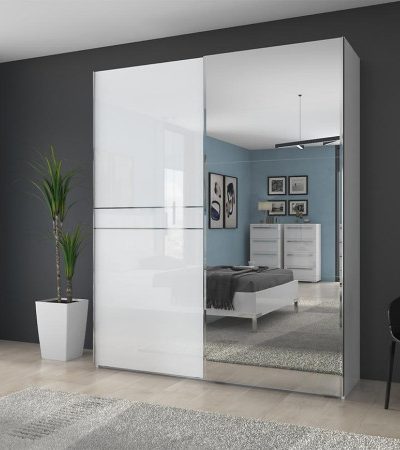 Bútor webáruház Vác Dunakeszi bútorboltok Szekrény Piano PK181-OG/PN-70/KA/70 crystal white