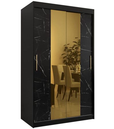 Bútor webáruház Vác Dunakeszi bútorboltok Szekrény Platinum T1 120 fekete márvány/fekete