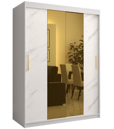 Bútor webáruház Vác Dunakeszi bútorboltok Szekrény Platinum T1 150 fehér márvány/fehér