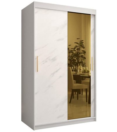 Bútor webáruház Vác Dunakeszi bútorboltok Szekrény Platinum T2 120 fehér márvány/fehér