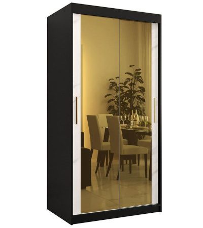 Bútor webáruház Vác Dunakeszi bútorboltok Szekrény Platinum T3 100 fekete márvány/fehér