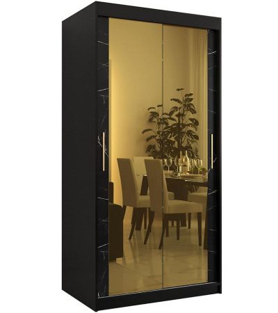 Bútor webáruház Vác Dunakeszi bútorboltok Szekrény Platinum T3 100 fekete márvány/fekete