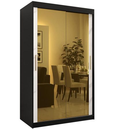 Bútor webáruház Vác Dunakeszi bútorboltok Szekrény Platinum T3 120 fekete márvány/fehér
