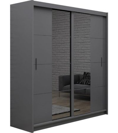 Bútor webáruház Vác Dunakeszi bútorboltok Szekrény Porto 203 grafit/tükör