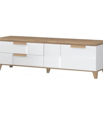 Bútor webáruház Vác Dunakeszi bútorboltok Szekrény RTV Brio TV pacific walnut/crystal white