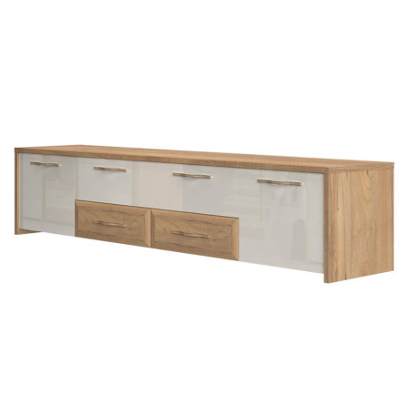 Bútor webáruház Vác Dunakeszi bútorboltok Szekrény RTV Gala TV220-2K4F/GL pacific walnut/beige