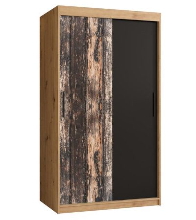 Bútor webáruház Vác Dunakeszi bútorboltok Szekrény Rustic 100 tölgy artisan/fekete