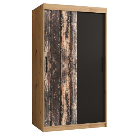 Bútor webáruház Vác Dunakeszi bútorboltok Szekrény Rustic 100 tölgy artisan/fekete