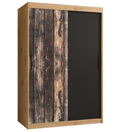 Bútor webáruház Vác Dunakeszi bútorboltok Szekrény Rustic 120 tölgy artisan/fekete