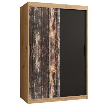 Bútor webáruház Vác Dunakeszi bútorboltok Szekrény Rustic 120 tölgy artisan/fekete