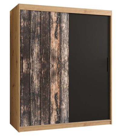 Bútor webáruház Vác Dunakeszi bútorboltok Szekrény Rustic 150 tölgy artisan/fekete