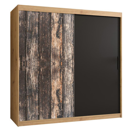 Bútor webáruház Vác Dunakeszi bútorboltok Szekrény Rustic 180 tölgy artisan/fekete