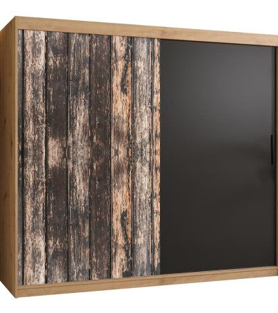 Bútor webáruház Vác Dunakeszi bútorboltok Szekrény Rustic 200 tölgy artisan/fekete