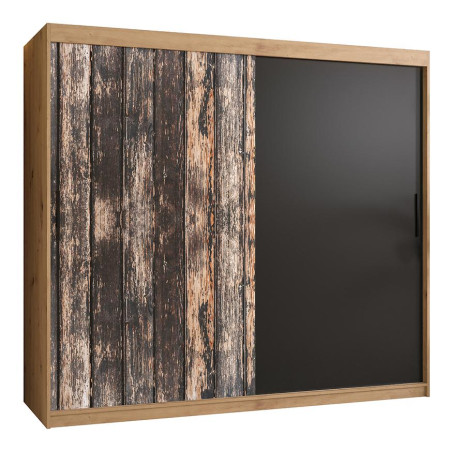 Bútor webáruház Vác Dunakeszi bútorboltok Szekrény Rustic 200 tölgy artisan/fekete