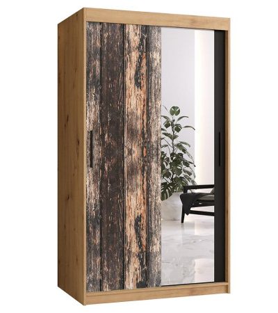 Bútor webáruház Vác Dunakeszi bútorboltok Szekrény Rustic II 100 tölgy artisan/tükör
