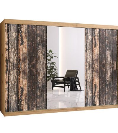 Bútor webáruház Vác Dunakeszi bútorboltok Szekrény Rustic II 250 tölgy artisan/tükör