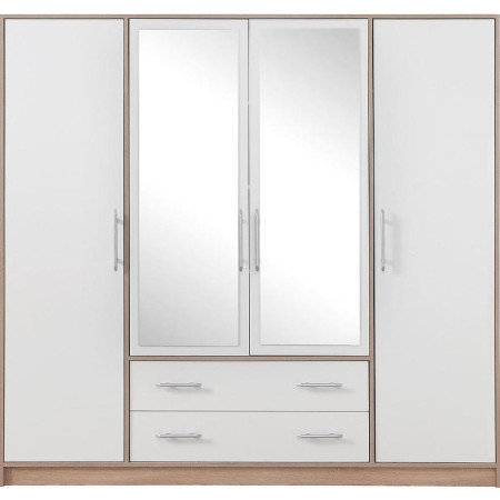 Bútor webáruház Vác Dunakeszi bútorboltok Szekrény Smart SRl1 200 cm tölgy sonoma/fehér Bútor webáruház Vác Dunakeszi bútorboltok Szekrény Smart SRl1 200 cm tölgy sonoma/fehér