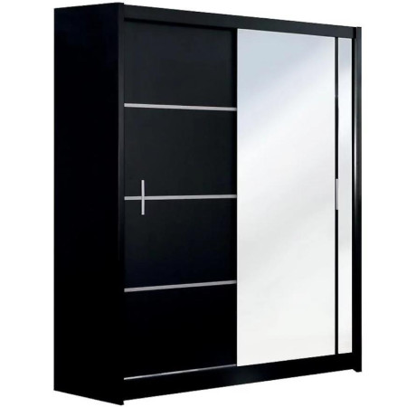 Bútor webáruház Vác Dunakeszi bútorboltok Szekrény Vista 150 cm fekete/tükör