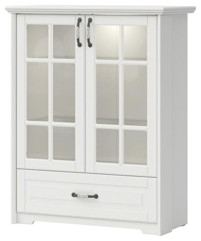 Bútor webáruház Vác Dunakeszi bútorboltok Vitrin Evergreen EG-K21S polar pine/ivory
