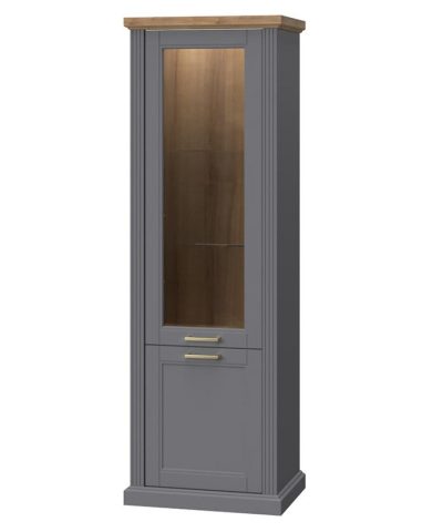 Bútor webáruház Vác Dunakeszi bútorboltok Vitrin Tara-V2SV graphite/pacific walnut