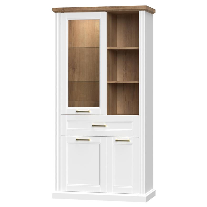 Bútor webáruház Vác Dunakeszi bútorboltok Vitrin Tara V3K1F white/pacific walnut